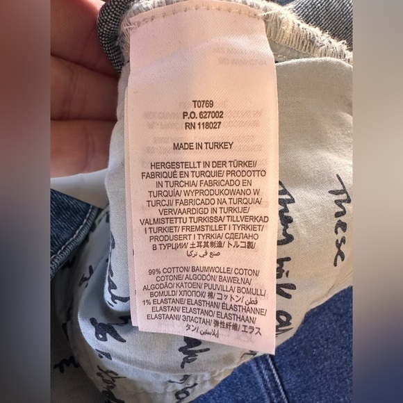 Boden Utility Tapered Leg Cargo Jeans in Blue size 16-18 - Picture 7 of 7